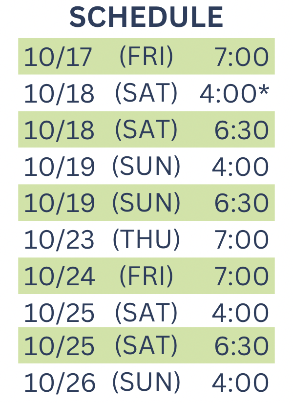 Secret Garden Showtimes